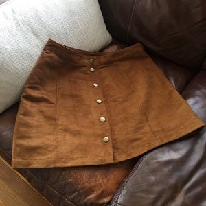 Old Navy Camel Suede Skirt
